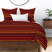 Stripes - Horizontal - 1 inch (2.54cm) - Red (#B1252C), Red (#E0201B) & Orange (#FF5F00) on Black (#000000)
