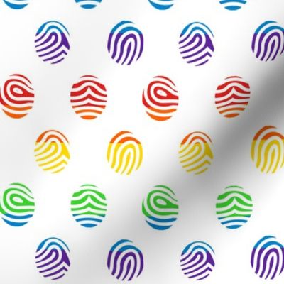 Rainbow Fingerprints on White