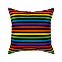 Stripes - Horizontal - 0.5 inch (1.27cm) - Black & Rainbow