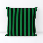 Stripes - Vertical - 1 inch (2.54cm) - Dark Green (#00813C) & Black