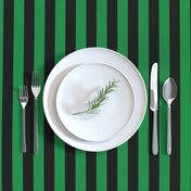 Stripes - Vertical - 1 inch (2.54cm) - Dark Green (#00813C) & Black