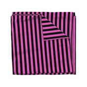 Stripes - Vertical - 1 inch (2.54cm) - Light Pink (#E95FBE) & Black (#000000)