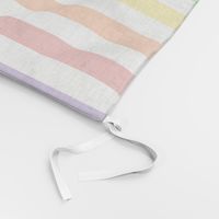 Stripes - Vertical - 1 inch (2.54cm) - Rainbow on White