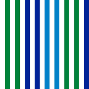 Stripes - Vertical - 1 inch (2.54cm) - Blue (#0081C8), Dark Blue (#002398) & Green (#00813C) on White (#FFFFFF)