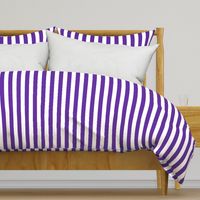 Stripes - Vertical - 1 inch (2.54cm) - Purple (#5E259B) & White (#FFFFFF)