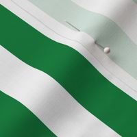 Stripes - Vertical - 1 inch (2.54cm) - Green (#00813C) & White (#FFFFFF)