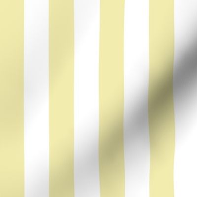 Stripes - Vertical - 1 inch (2.54cm) - Yellow Cream (#F3E3C0) & White (#FFFFFF)