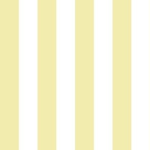 Stripes - Vertical - 1 inch (2.54cm) - Yellow Cream (#F3E3C0) & White (#FFFFFF)