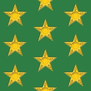 Sheriff Star on Green