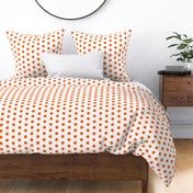 Polka Dots - 1 inch (2.54cm) - Orange (#FF5F00) on White (FFFFF)