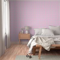 Polka Dots - 1 inch (2.54cm) - Pink (#DD2695) on White (FFFFF)