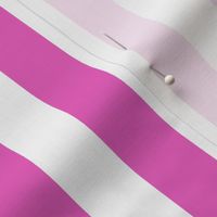 Stripes - Vertical - 1 inch (2.54cm) - Light Pink (#E95FBE) & White (#FFFFFF)