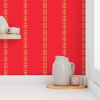 Asian Pattern Stripe Red