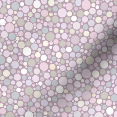 large ishihara dots on deep lilac-mauve