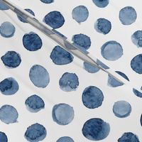 Watercolor Polka Dot in Blue