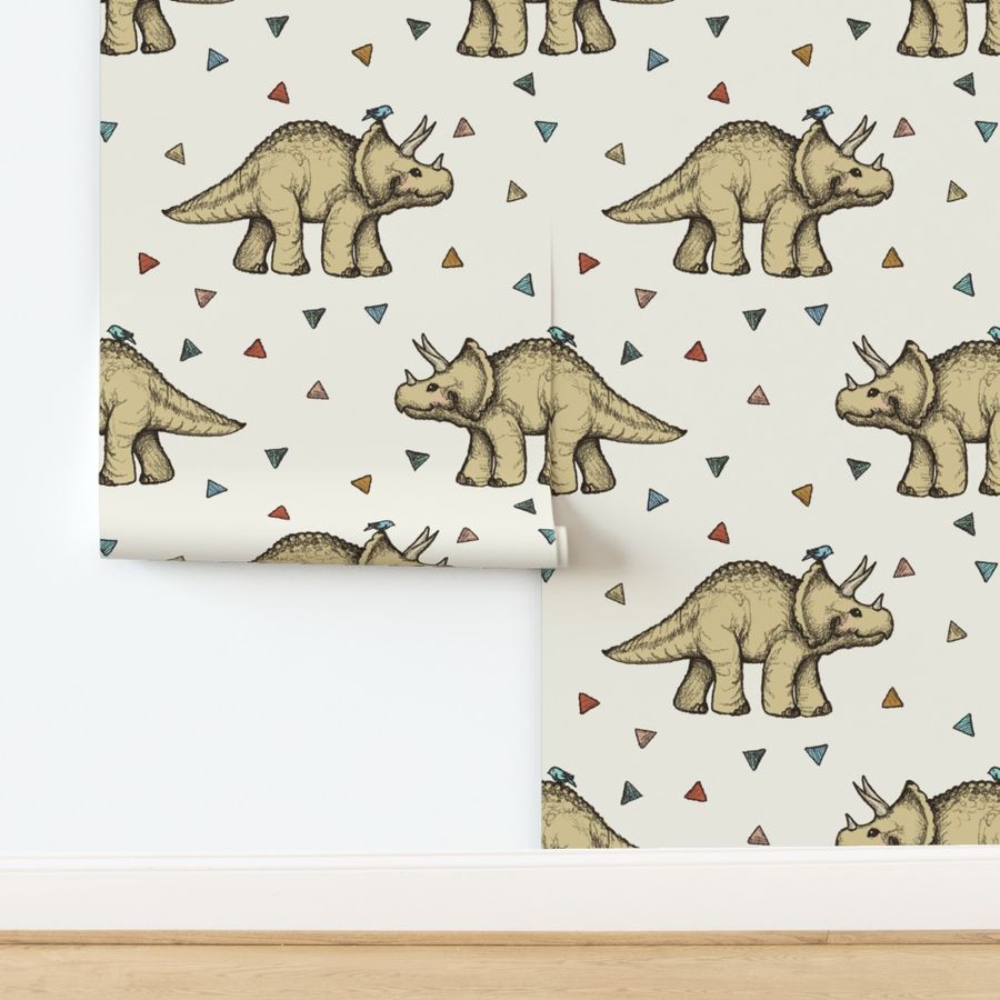 Triceratops and Triangles - large print