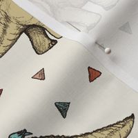 Triceratops and Triangles - large print