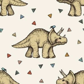 Triceratops and Triangles - large print