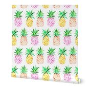 Mixed watercolour pineapples - smaller scale