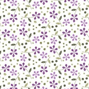 Crayon Flowers Hex Purple Olive