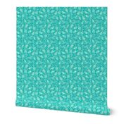 Turquoise  - teal Paisley pattern 