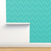 Turquoise  - teal Paisley pattern 