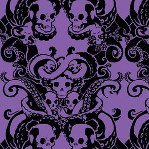 Skull & Tentacle in Hard Lilac