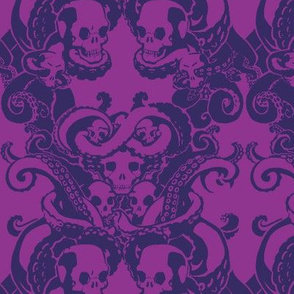 Skull & Tentacle in Divided Purple
