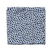 Watercolor Polka Dot in Indigo