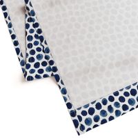 Watercolor Polka Dot in Indigo