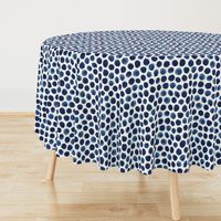 Watercolor Polka Dot in Indigo