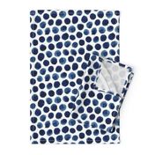 Watercolor Polka Dot in Indigo