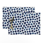 Watercolor Polka Dot in Indigo