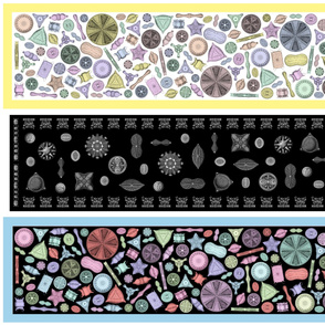 Diatoms 3-scarf panel