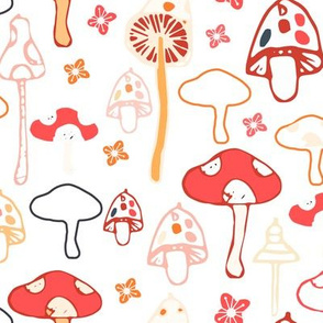Field of Mushrooms