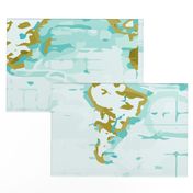 Aqua Map Blanket