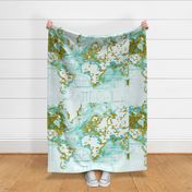 Aqua Map Blanket