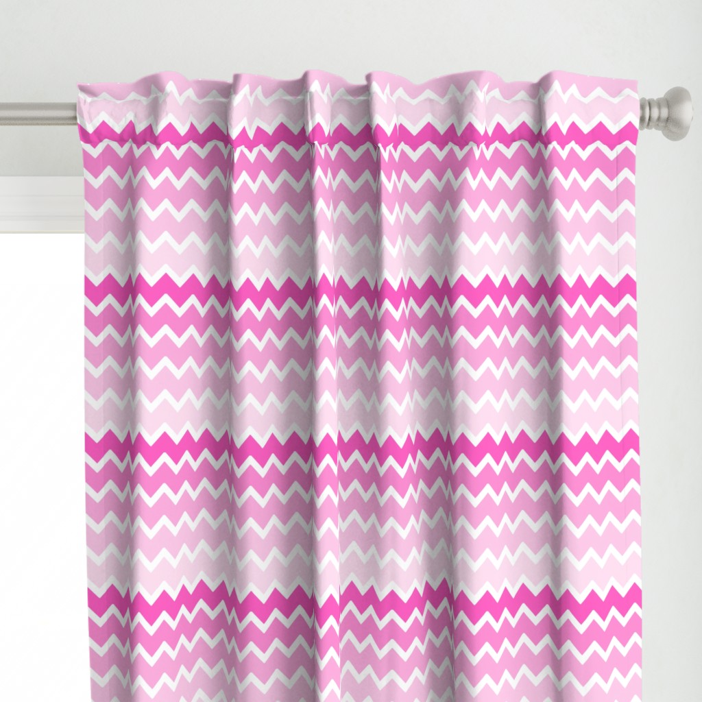 Hot Pink Ombre Chevron Zigzag Pattern