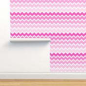 Hot Pink Ombre Chevron Zigzag Pattern