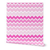 Hot Pink Ombre Chevron Zigzag Pattern