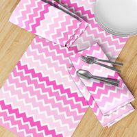 Hot Pink Ombre Chevron Zigzag Pattern