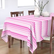 Hot Pink Ombre Chevron Zigzag Pattern