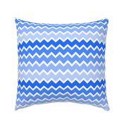 Sky Blue Ombre Chevron Zigzag Pattern