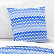 Sky Blue Ombre Chevron Zigzag Pattern