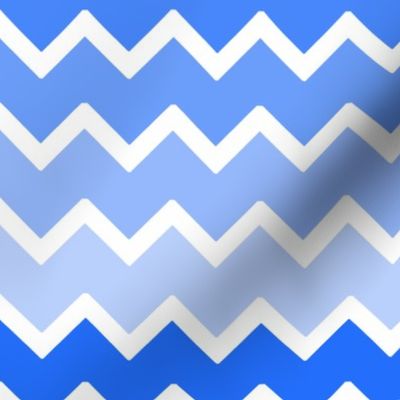 Sky Blue Ombre Chevron Zigzag Pattern