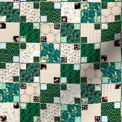 Green and Cream Illusion Cheater, Half Brick