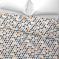 Geometric tribal aztec triangle orange tangerine modern patterns