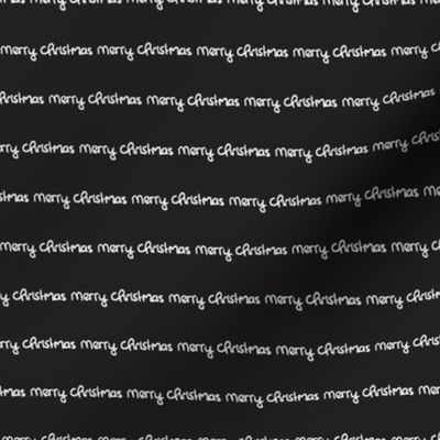 Merry christmas abstract happy holidays theme text design modern trendy typography hand written print in black and white