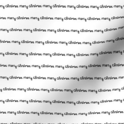 Merry christmas abstract happy holidays theme text design modern trendy typography hand written print in black and white