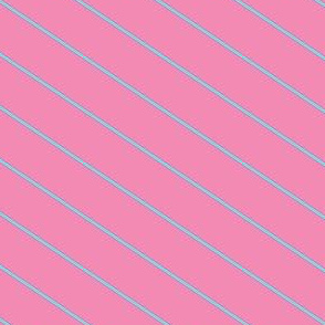 Pink and Blue Wide Stripe